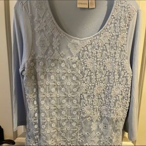 Chico’s Embellished Top Chico’s Size 1 or Medium
